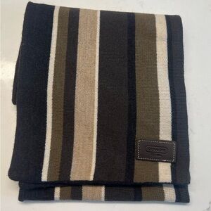 Vintage 90s Coach 100% Merino Wool Scarf
